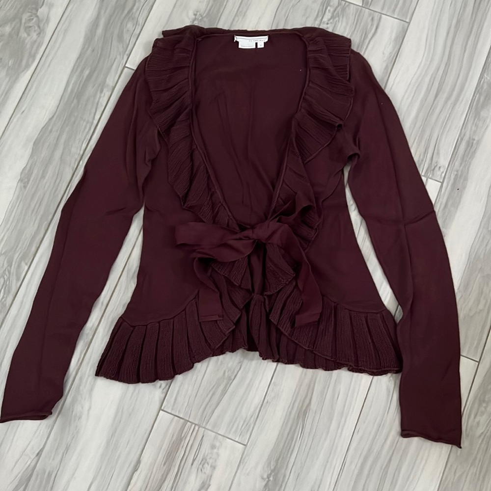 To the Max burgundy cardigan Size S